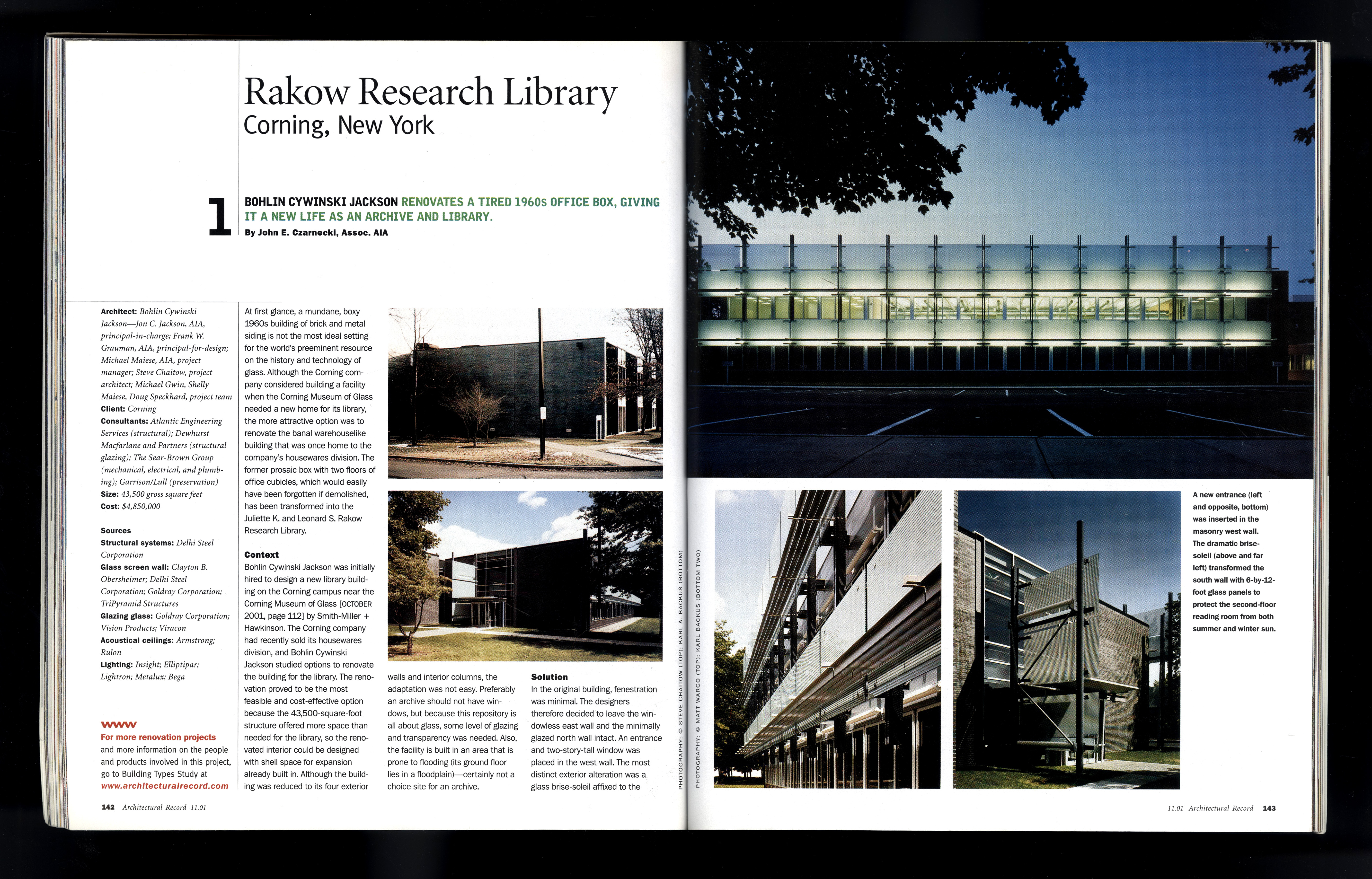 Architectural Record, November 2001